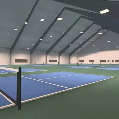 dịch vụ thi công hệ thống đèn LED sân cầu lông